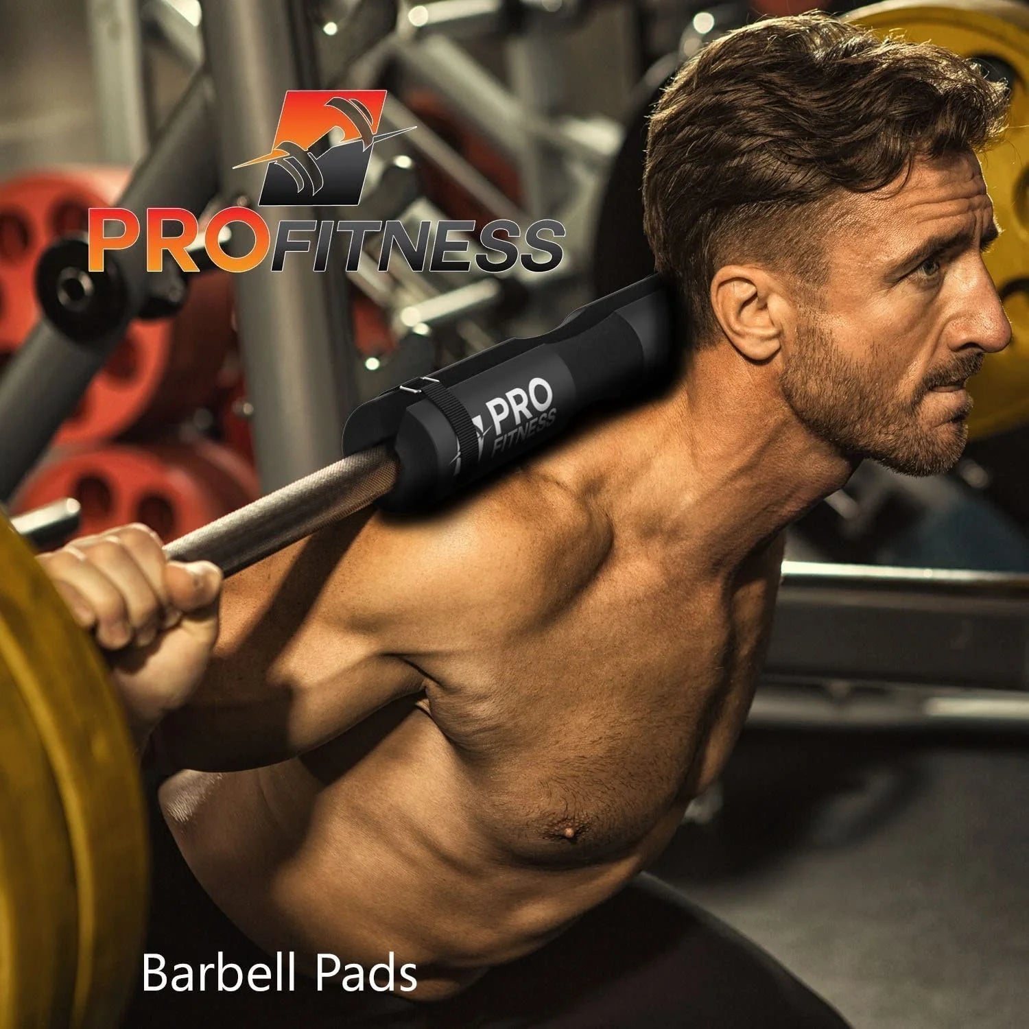 Barbell Pad Squat Pad- Shoulder Support for Squats, Lunges & Hip Thrusts - for Olympic or Standard Bars