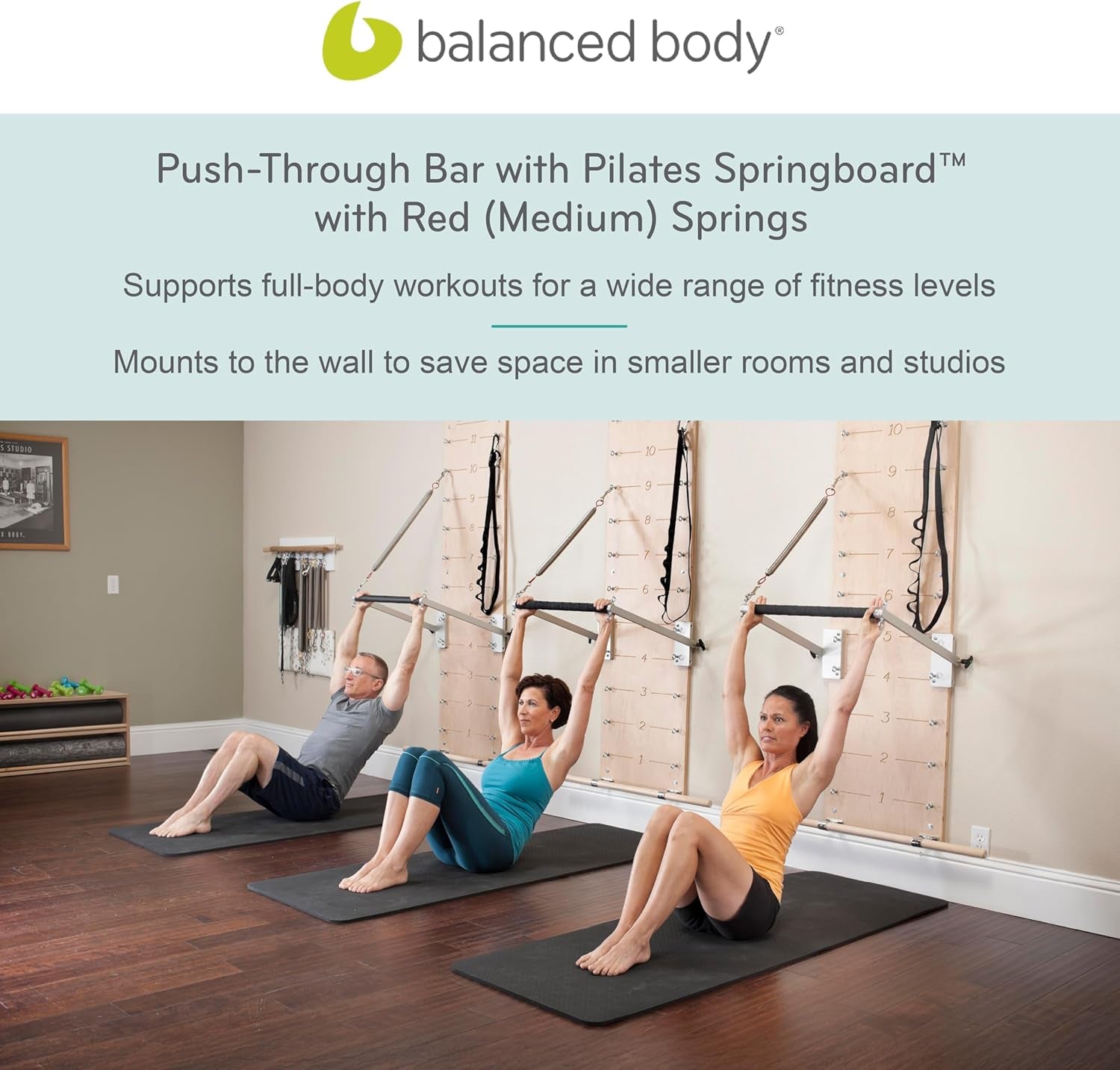 Pilates Springboard and Push-Through Bar