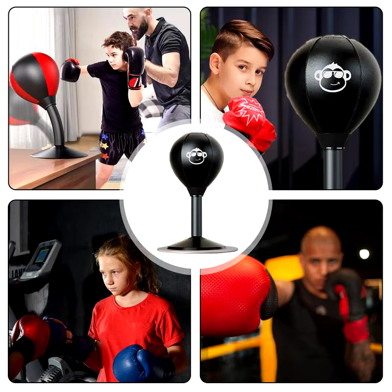 Punching Bag Desktop Punching Bag Stress Buster with Suction Cup Desk Table Boxing Punch Ball Suction Cup Reduce Tension Toys