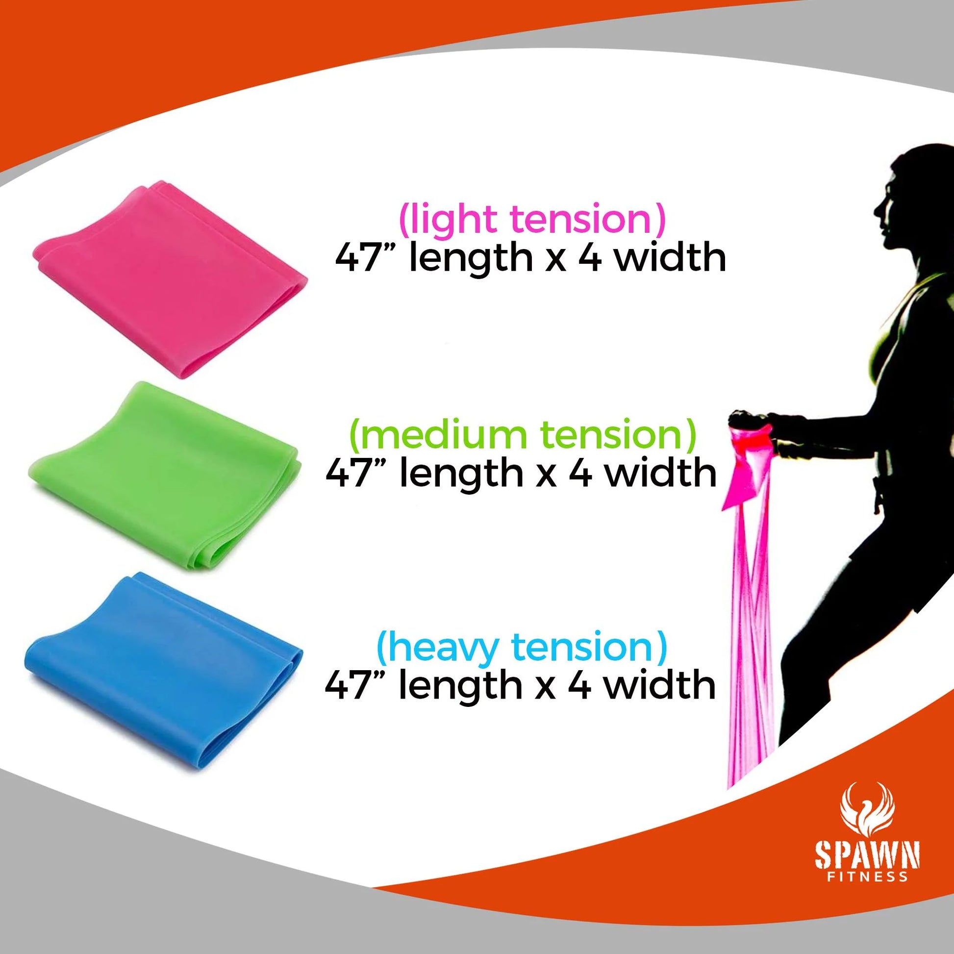 Resistance Bands Physical Therapy Exercise Bands Set of 3 Workout Bands