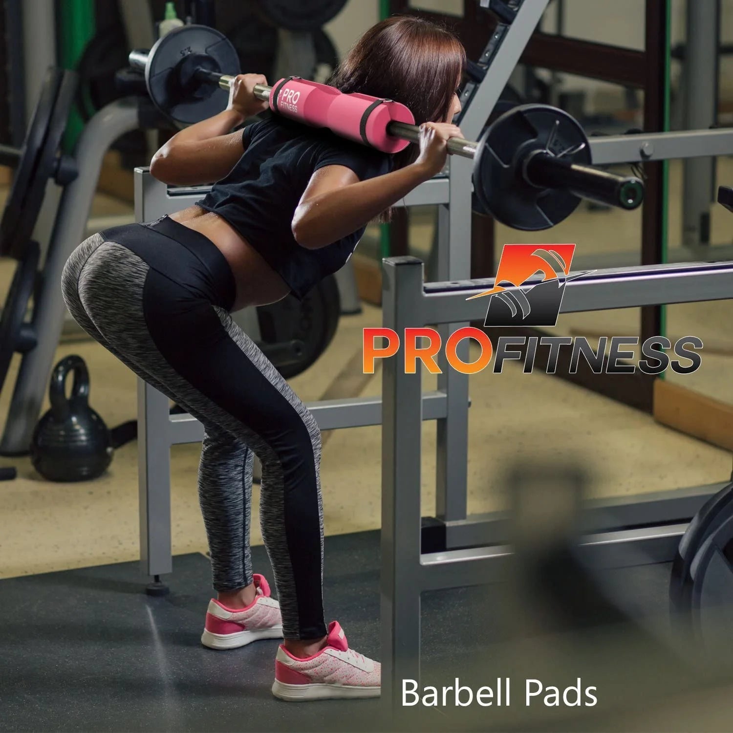 Barbell Pad Squat Pad- Shoulder Support for Squats, Lunges & Hip Thrusts - for Olympic or Standard Bars