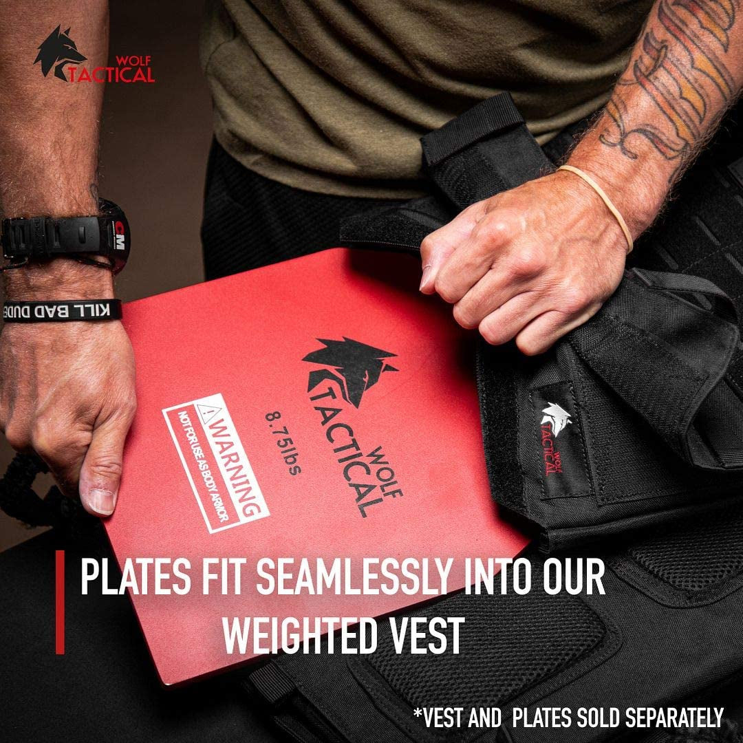 Weight Vest Plates - 5.75/8.75/14.5/19.75LB Pairs - Wods, Strength Training, Running, Heavy Workouts